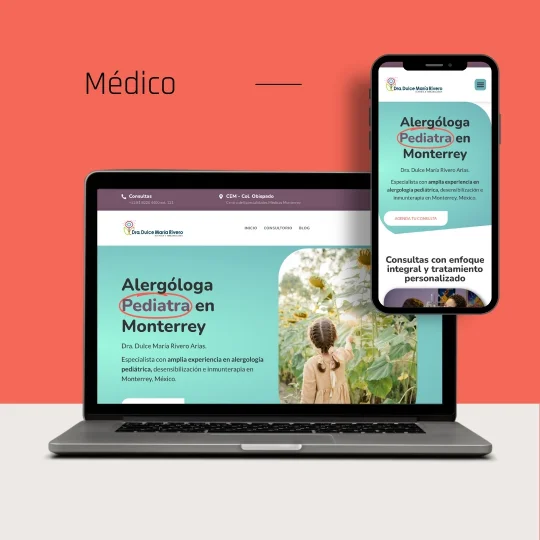 Muckup website hechoxmarchanta, medico.